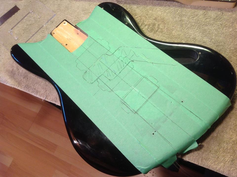guitar modification luthier pickup routing